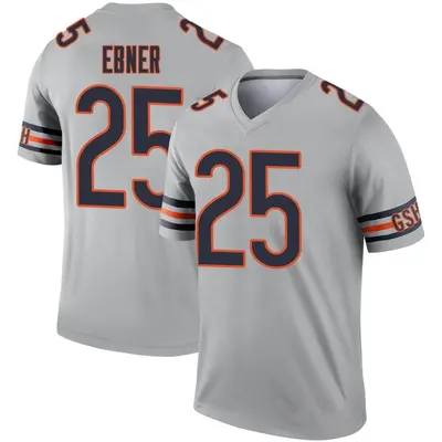 Youth Legend Trestan Ebner Chicago Bears Inverted Silver Jersey