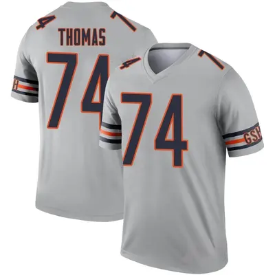 Youth Legend Zachary Thomas Chicago Bears Inverted Silver Jersey