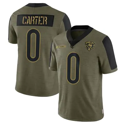 Youth Limited Amari Carter Chicago Bears Olive 2021 Salute To Service Jersey