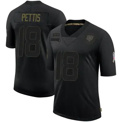 Youth Limited Dante Pettis Chicago Bears Black 2020 Salute To Service Jersey