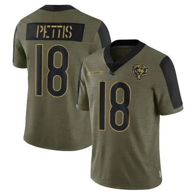 Youth Limited Dante Pettis Chicago Bears Olive 2021 Salute To Service Jersey