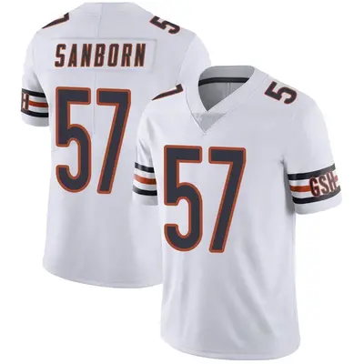 Youth Limited Jack Sanborn Chicago Bears White Vapor Untouchable Jersey