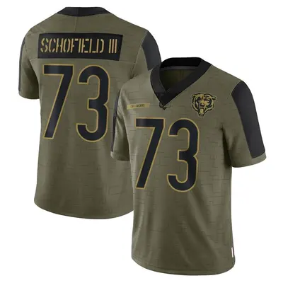 Youth Limited Michael Schofield III Chicago Bears Olive 2021 Salute To Service Jersey