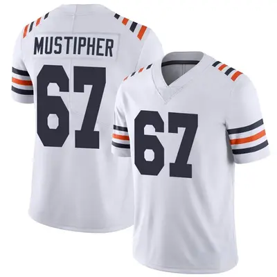 Youth Limited Sam Mustipher Chicago Bears White Alternate Classic Vapor Jersey