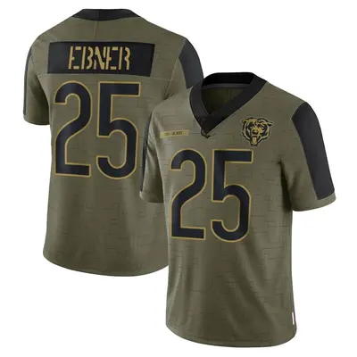 Youth Limited Trestan Ebner Chicago Bears Olive 2021 Salute To Service Jersey