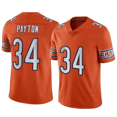 Youth Limited Walter Payton Chicago Bears Orange Alternate Vapor Jersey